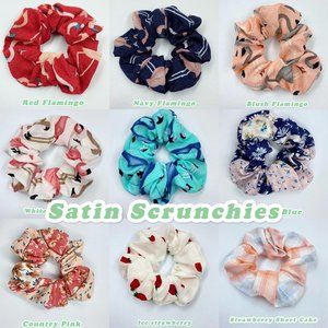 Set of 9 Scrunchies Satin Scrunchies